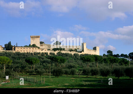 Italy, Umbria, Trasimeno, Castiglione del Lago, castle Stock Photo