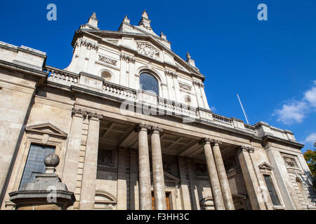 The impressive facade of the historical Brompton Oratory in London. Stock Photo