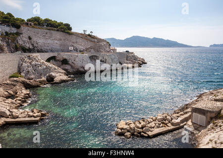 Corniche President John Fitzgerald Kennedy, Marseille, France Stock Photo