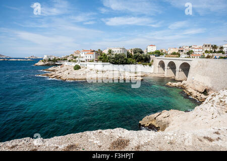 Corniche President John Fitzgerald Kennedy, Marseille, France Stock Photo