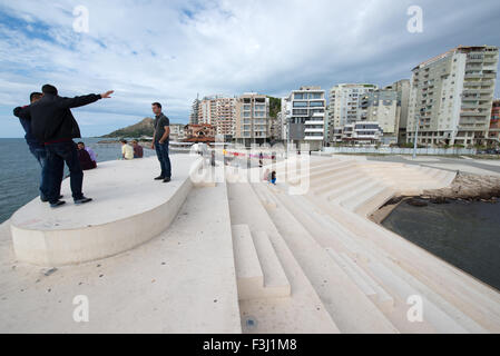 Sfinxit landscape architecture, Cape Square, Durres, Albania Stock Photo