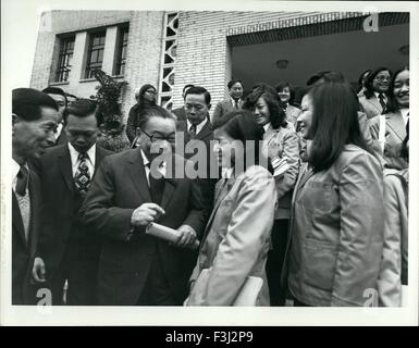 Feb. 24, 1972 - Premier Chiang Ching-Kuo, Taiwan, with university students, 1976. © Keystone Pictures USA/ZUMAPRESS.com/Alamy Live News Stock Photo