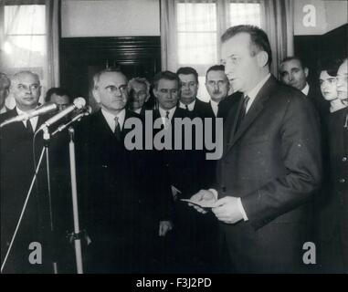 Czech Premier provisionally takes over presidential functions. following the resignation of Mr. Novotny as president the czach prime minister, Mr. Josef Lenart is seen in Prague as he took the catch to look after state and government affairs temporarily, until the election of a new president of the republic by the national assembly. 24th Feb, 1970. © Keystone Pictures USA/ZUMAPRESS.com/Alamy Live News Stock Photo