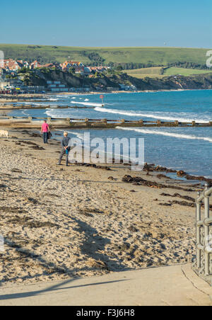 View across Swanage seafront, Dorset, South of England, UK Stock Photo ...