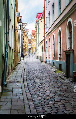 Old Street of Tallinn Estonia Stock Photo