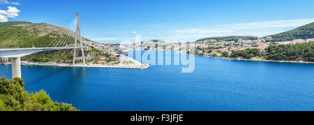 Panoramic view of in the old coastal town of Dubrovnik, Croatia Stock Photo