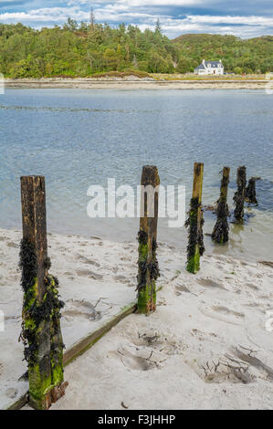 The Silver Sands of Morar on the North West Coast of Scotland. Stock Photo