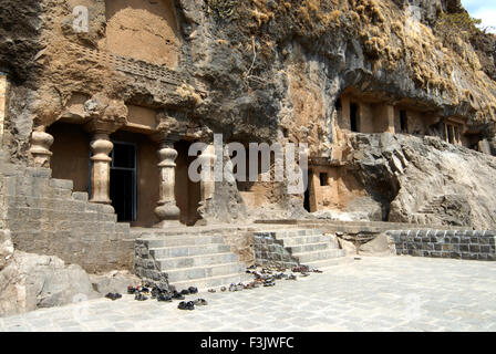 Girijatmaj Ashtavinayak Temple, Ganesha Temple, Ganesa Lena, Ganesh Pahar Caves, Lenyadri, Golegaon, Junnar, Pune, Maharashtra, India, Asia Stock Photo