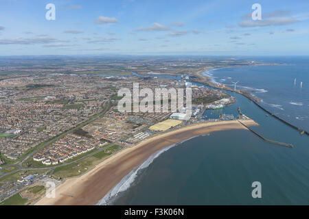 Aerial photograph of Blyth, Northumberland Stock Photo