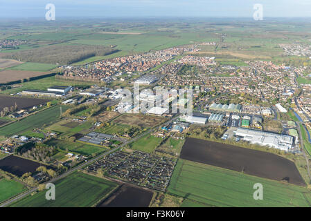 Aerial photograph of Bourne, Lincolnshire Stock Photo - Alamy