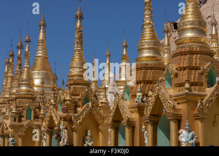 Famous Shwedagon Pagoda in Yangon, Myanmar Stock Photo