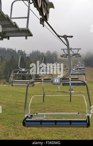 skiing lift mechanism in the fall prepairing for winter season Stock ...