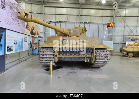 Tiger 131 is a German Tiger I Heavy tank captured by the British 48th Royal Tank Regiment in Tunisia during World War II. Stock Photo