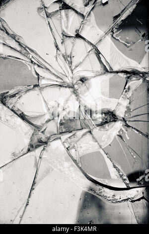 Broken Glass Window Stock Photo