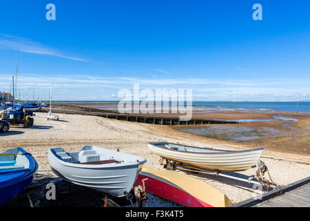 Beach by the harbour in Whitstable, Kent, England, UK Stock Photo