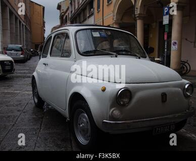 An antique Fiat 500 in Bologna, Italy Stock Photo