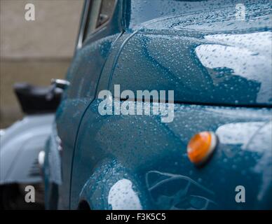 An antique Fiat 500 in Florence, Italy Stock Photo