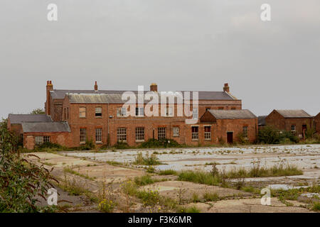 Derelict main building in Priddy's hard part of the now redundant naval supply depot. Stock Photo