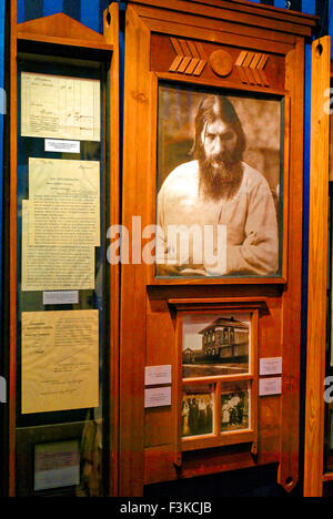 The Russian monk Rasputin St Petersburg Russia, The Hermitage, museum, death, murder, shot, drowning Stock Photo