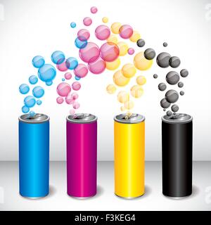 CMYK cans Stock Vector