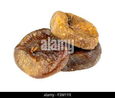 Group of dried figs isolated on white Stock Photo