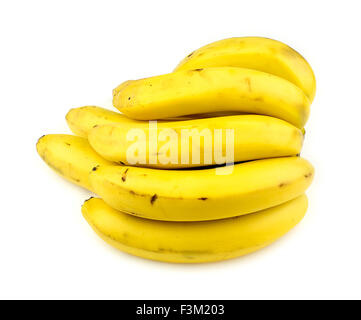 Group of fresh Australian bananas isolated on white background Stock Photo