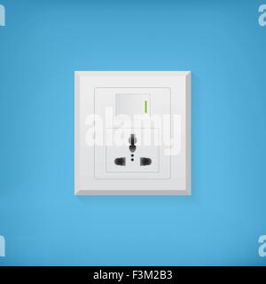 electrical outlet in the UK, power socket Stock Vector