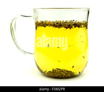 Tasty healthy green tea in a cup Stock Photo