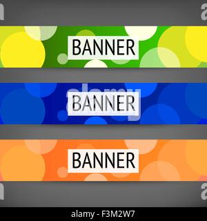 Horizontal web banners with multi color backgrounds Stock Vector Image ...