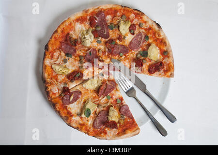 Rustica pizza, Strada, Italian chain restaurant, Covent Garden, London, England, UK Stock Photo