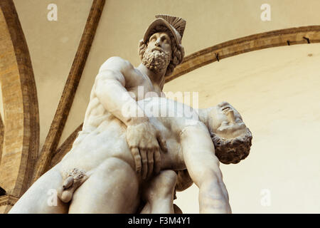 Statues in the Loggia Dei Lanzi, in Florence, Tuscany, Italy Stock Photo