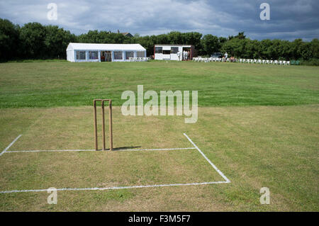 Village cricket match in East Prawle, South Devon Stock Photo