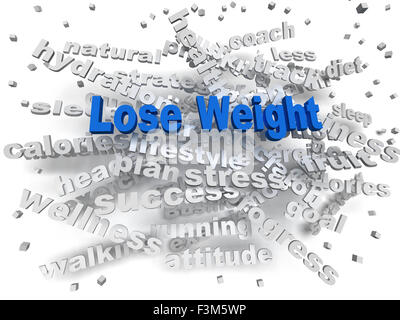 3d image Lose weight word cloud concept Stock Photo