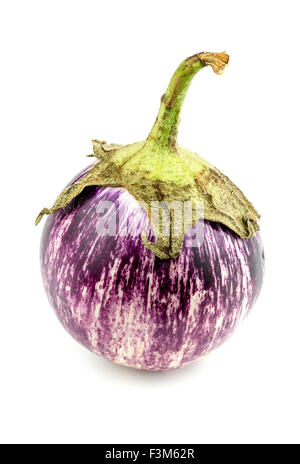 Purple thai eggplant isolated on white Stock Photo
