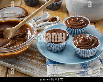 Chocolate peanut butter cream Stock Photo
