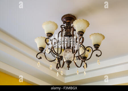 lamp metal ceiling light fixture Stock Photo