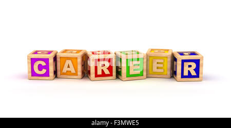 Career Play Cubes Stock Photo