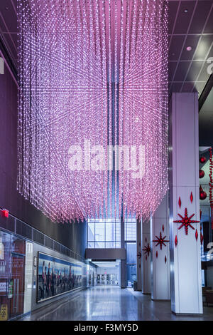Toronto's Telus Building, decorated for the holidays. Stock Photo