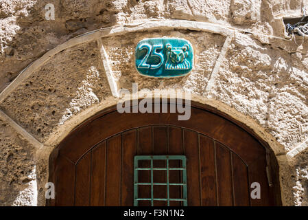 Zodiac street signs in Jaffa Stock Photo