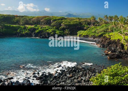 Punaluu Beach Park Island of Hawaii Stock Photo - Alamy