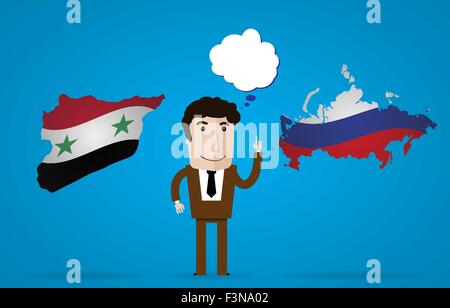 country flag and man Stock Vector