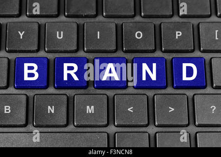marketing brand blue word on keyboard Stock Photo