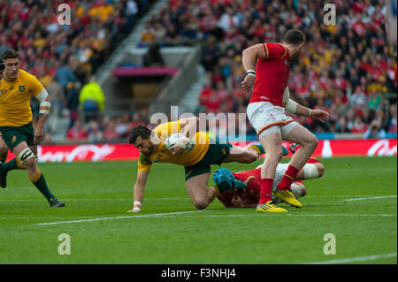 Twickenham Stadium, London, UK. 10th October, 2015. Australia v Wales Pool A match of the Rugby World Cup 2015. Credit:  sportsimages/Alamy Live News Stock Photo