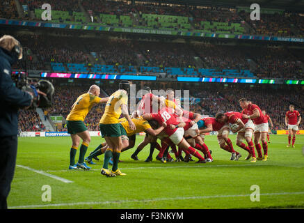 Twickenham Stadium, London, UK. 10th October, 2015. Australia v Wales Pool A match of the Rugby World Cup 2015. Credit:  sportsimages/Alamy Live News Stock Photo