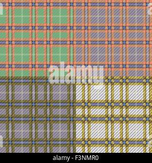 Four seamless checkered vector patterns in different tinctures Stock Vector