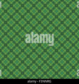 Mesh seamless vector pattern with single and double dashed lines. Repeat background with geometrical array over green background Stock Vector