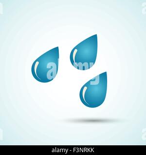 Three drops of water. Vector illustration eps10 Stock Vector