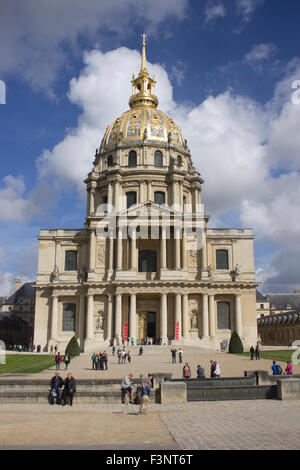 Dome des Invalides, Paris, France.  A.K.A. Dome Church.  Hospital for war veterans & military museum. Stock Photo