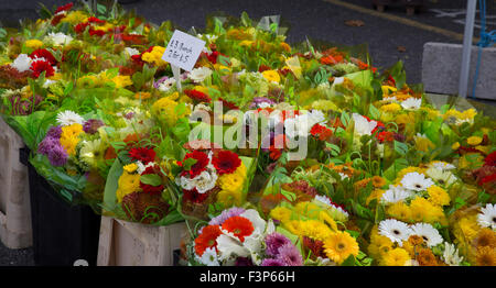 Colorful market stall of flowers Stock Photo