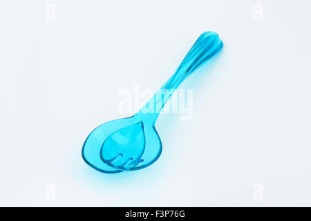 salad fork and spoon on white background Stock Photo